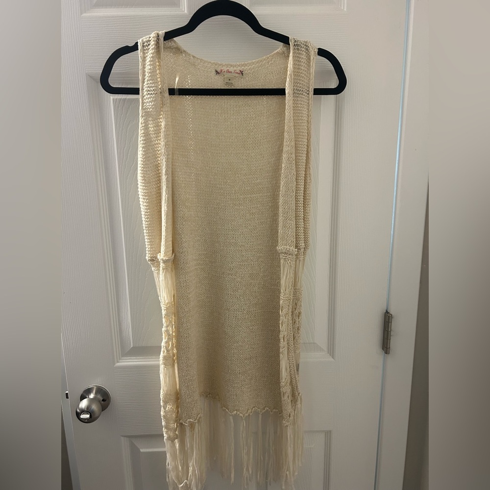 Western sleeveless cardigan